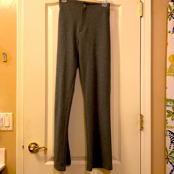 Bentley gray wide leg pants, button close stretch no pleats or pockets SIZE 16 - Picture 2 of 5